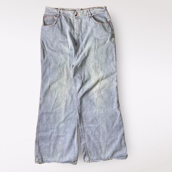 WPL 6749 Vintage 70s High‎ Waist Wide Leg Bell Bottom Jeans Size 36 - Picture 1 of 9